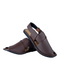 Men's Dark Brown Peshawari Chappal - Textured Leather